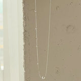 Geometric Snake Bone Ball Necklace Small 925 Sterling Silver