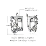 Geometric Zircon Clip Earrings Vintage Jewelry