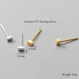 Square Tiny Stud Earring 925 Sterling Silver Ear Jewelry Gift