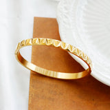 Stainless Steel Triangle Bracelet Plated Cuff Bangle Women's Jewelry