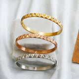 Stainless Steel Triangle Bracelet Plated Cuff Bangle Women's Jewelry