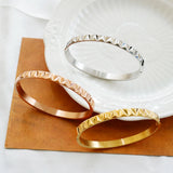 Stainless Steel Triangle Bracelet Plated Cuff Bangle Women's Jewelry