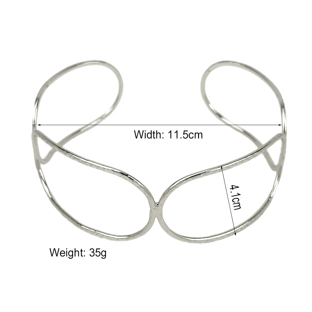 Geometric Alloy Torques Choker Necklace Vintage Bib Neck Jewelry