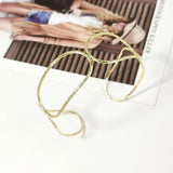 Geometric Alloy Torques Choker Necklace Vintage Bib Neck Jewelry