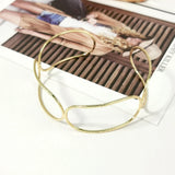 Geometric Alloy Torques Choker Necklace Vintage Bib Neck Jewelry