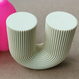 Geometric U-Shaped Candle Mold 3D Abstract Architectural Resin Moulds