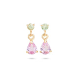 Geometric CZ Vermeil Sterling Silver Earrings