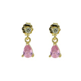 Geometric CZ Vermeil Sterling Silver Earrings