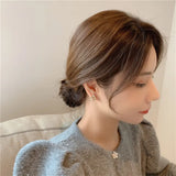 Geometric Block Earrings No Hole Ear Clips Hollowing Clip Earring