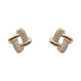 Geometric Block Earrings No Hole Ear Clips Hollowing Clip Earring
