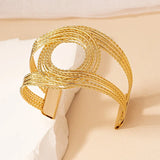 Geometric Circle Twist Open Bracelet for Women Party OL Holiday Jewelry