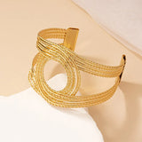 Geometric Circle Twist Open Bracelet for Women Party OL Holiday Jewelry