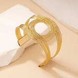 Geometric Circle Twist Open Bracelet for Women Party OL Holiday Jewelry