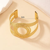 Geometric Circle Twist Open Bracelet for Women Party OL Holiday Jewelry