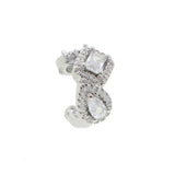 Geometric CZ Clip On Earring No Piercing Ear Cuff for Women