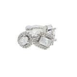Geometric CZ Clip On Earring No Piercing Ear Cuff for Women