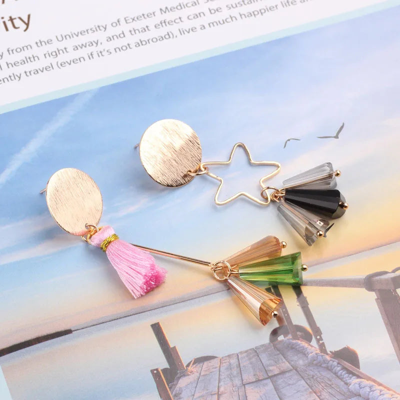 Geometric Glass DIY Earrings Necklace Beads