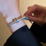 Geometric Inlaid Diamond Roman Bracelet Female Temptation Jewelry