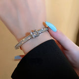 Geometric Inlaid Diamond Roman Bracelet Female Temptation Jewelry