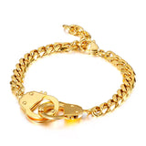 Geometric Interlocking Hipster Stainless Steel Bracelet