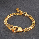 Geometric Interlocking Hipster Stainless Steel Bracelet