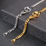 Geometric Interlocking Bracelet Stainless Steel Hipster Rap Jewelry