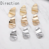Geometric Ellipse Copper Earrings
