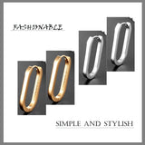 Geometric Oval Stainless Steel Earrings Exaggerated Boutique