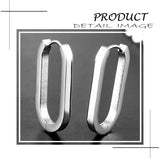 Geometric Oval Stainless Steel Earrings Exaggerated Boutique