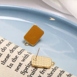 Geometric Rectangular Round Ellipse Oil Drip DIY Earrings Accessories
