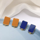 Geometric Rectangular Round Ellipse Oil Drip DIY Earrings Accessories