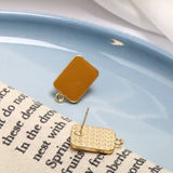 Geometric Rectangular Round Ellipse Oil Drip DIY Earrings Accessories