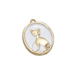 30pcs Geometric Kitten Pattern Oil Charms for DIY Jewelry