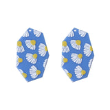 Orange Dandelion Flower Print Pendant - DIY Hand Accessory