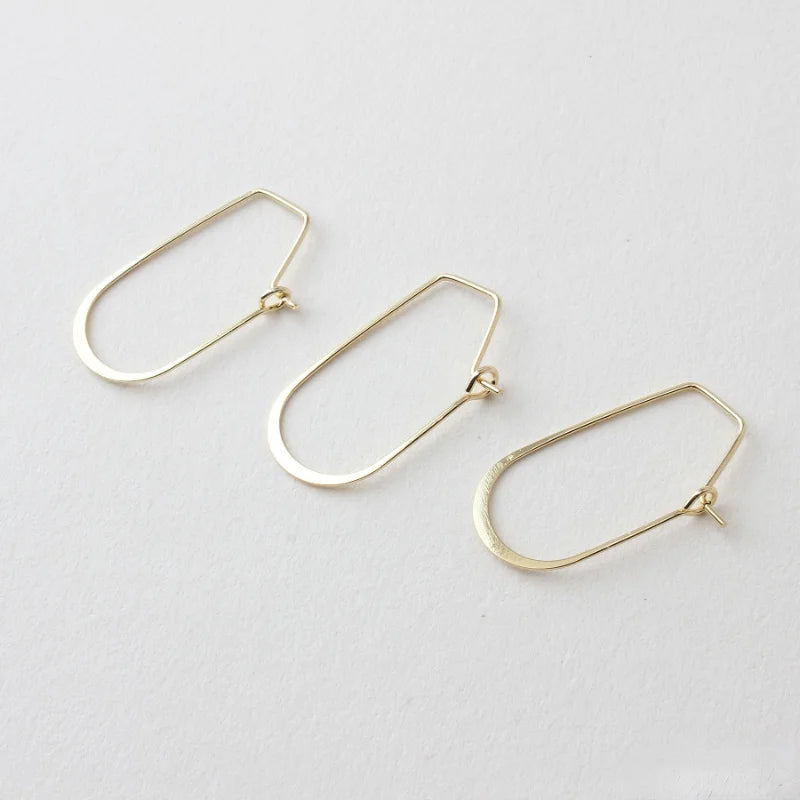 Geometric Copper Plated 18K Earrings