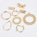 Alloy Double Hanging Bow Knot Peach Heart Drop Earrings