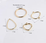 Alloy Double Hanging Bow Knot Peach Heart Drop Earrings