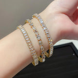 Geometric Zircon Bracelet Women European American Jewelry
