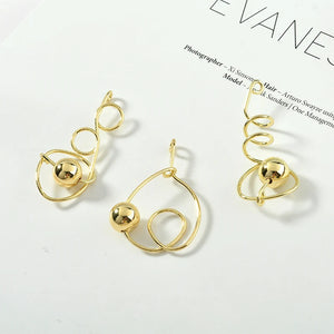 Geometric Irregular Line Alloy Charms 30pcs DIY Earrings Pendants