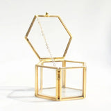 Clear Glass Jewelry Box Organizer for Rings Necklaces Bracelets Earrings
