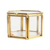 Clear Glass Jewelry Box Organizer for Rings Necklaces Bracelets Earrings