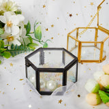 Clear Glass Jewelry Box Organizer Ring Necklace Earrings Storage
