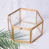 Clear Glass Jewelry Box Organizer for Rings Necklaces Bracelets Earrings