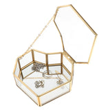 Nordic Style Glass Storage Box Tray Jewelry Cosmetics Organizer