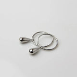 925 Silver Water Droplets Pendant Earrings For Women