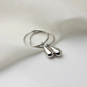 925 Silver Water Droplets Pendant Earrings For Women