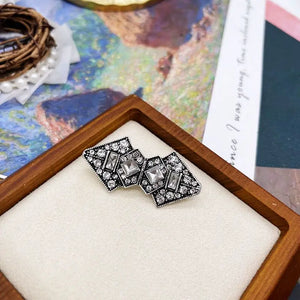 Geometry Crystal Glass Stone Small Brooches for Women's Accessories