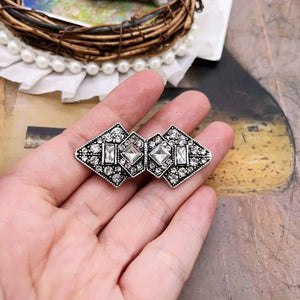 Geometry Crystal Glass Stone Small Brooches for Women's Accessories