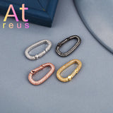 Copper Micro Pave Zirconia Clasps Hooks for Jewelry Making