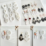 Geometry Combination Set Soft Pottery Earrings Clay Mold DIY Earrings Decoration